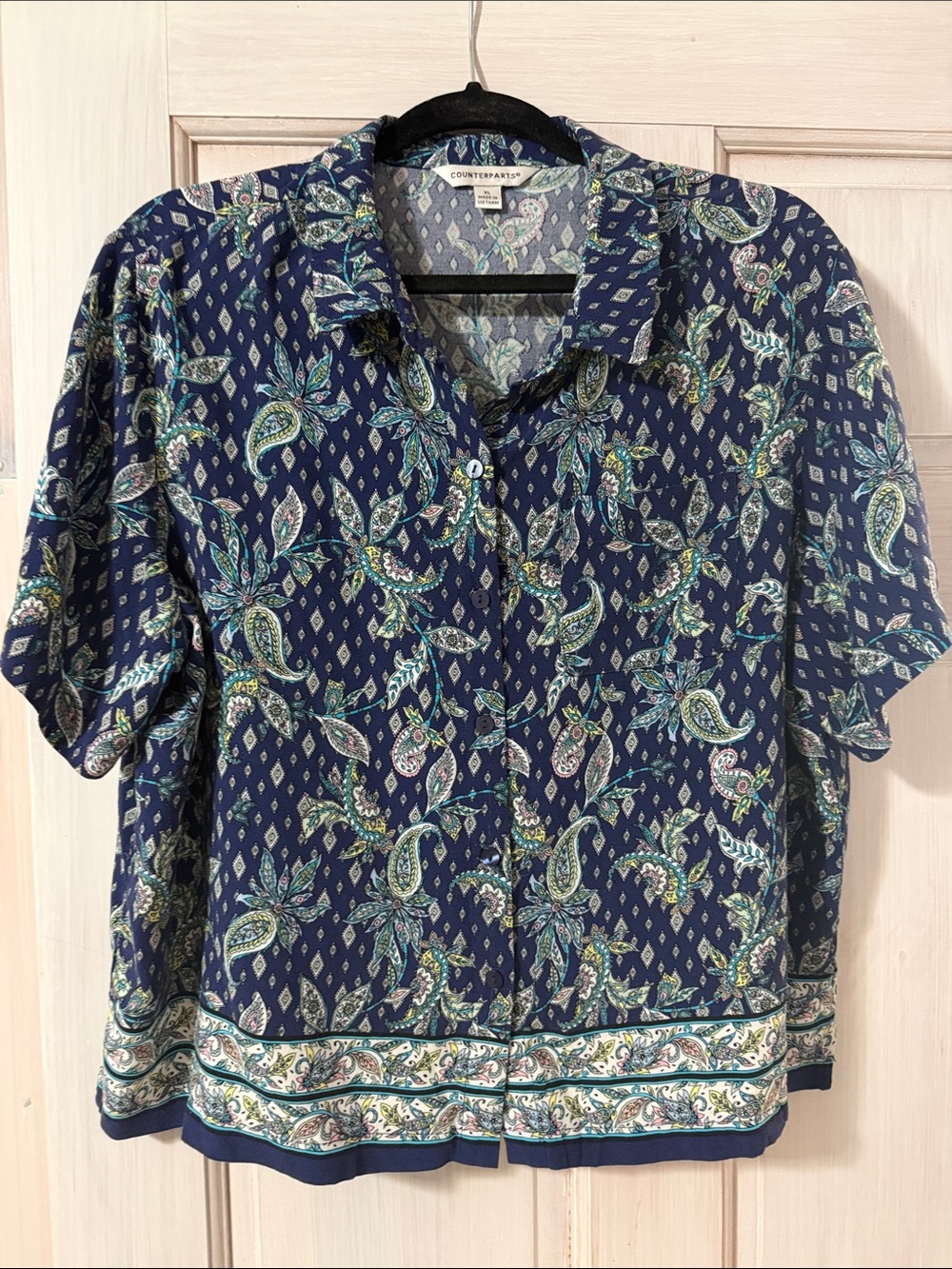 Counterparts Navy Paisley Button-Up Shirt